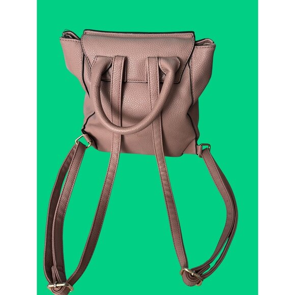 Blush Pink Faux Leather Backpack Purse With Tassel Accent & Ring Detail - Picture 2 of 7